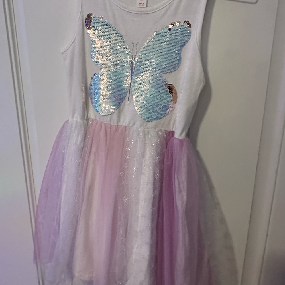 Cat & Jack Sequin Butterfly Dress - Blue and Pink